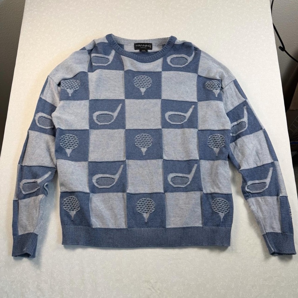 Vintage Manning Canada 100% Cotton Golf Sweater – Men's M (Oversized)